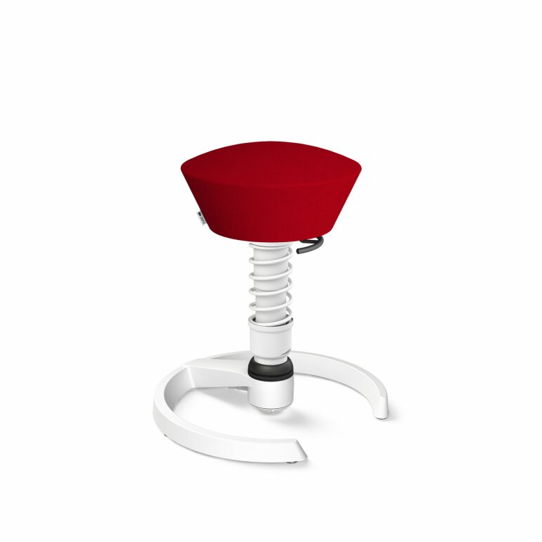 Aeris Swopper mit Gleiter | Feder Standard | Mikrofaser: Rot | Gestellfarbe: Weiß