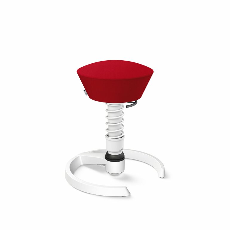Aeris Swopper mit Gleiter | Feder Standard | Wollmischung: Rot | Gestellfarbe: Weiß