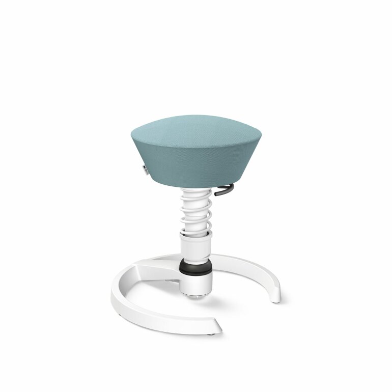 Aeris Swopper mit Gleiter | Feder Light | Wollmischung: Pastellblau | Gestellfarbe: Weiß
