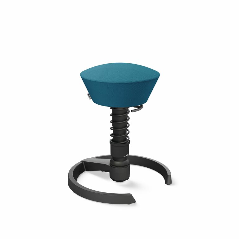 Aeris Swopper mit Gleiter | Feder Standard | Wollmischung: Arzurblau | Gestellfarbe: Schwarz