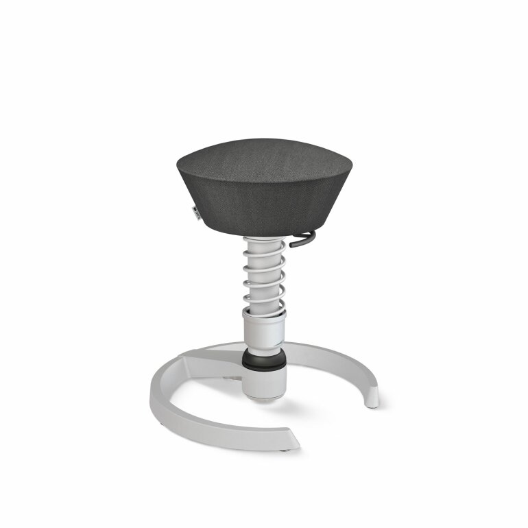 Aeris Swopper mit Gleiter | Feder Standard | Wollmischung meliert: Schiefergrau | Gestellfarbe: Hellgrau metallic