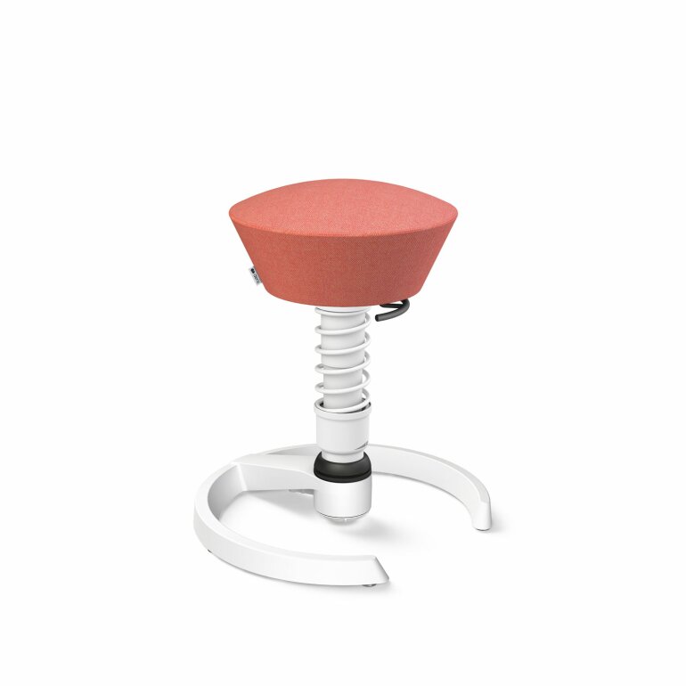 Aeris Swopper mit Gleiter | Feder Standard | Wollmischung meliert: Rosa-rot | Gestellfarbe: Weiß