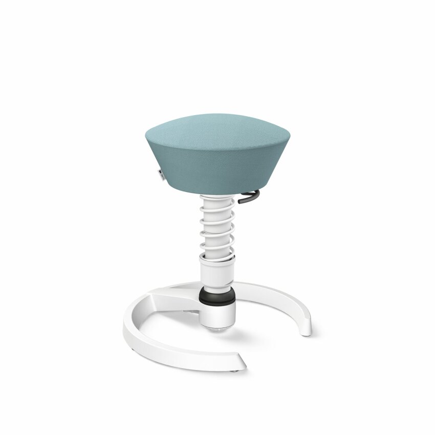 Aeris Swopper mit Gleiter | Feder Standard | Wollmischung: Pastellblau | Gestellfarbe: Weiß