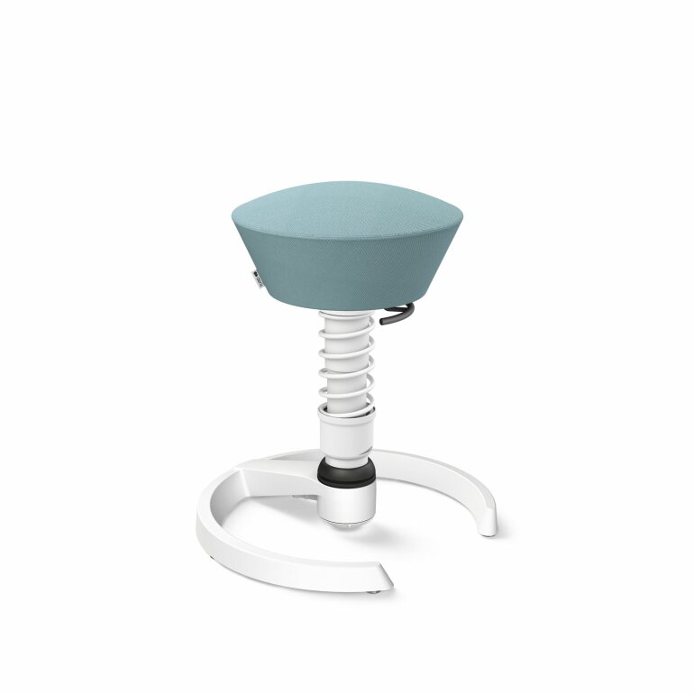 Aeris Swopper mit Gleiter | Feder Standard | Wollmischung: Pastellblau | Gestellfarbe: Weiß