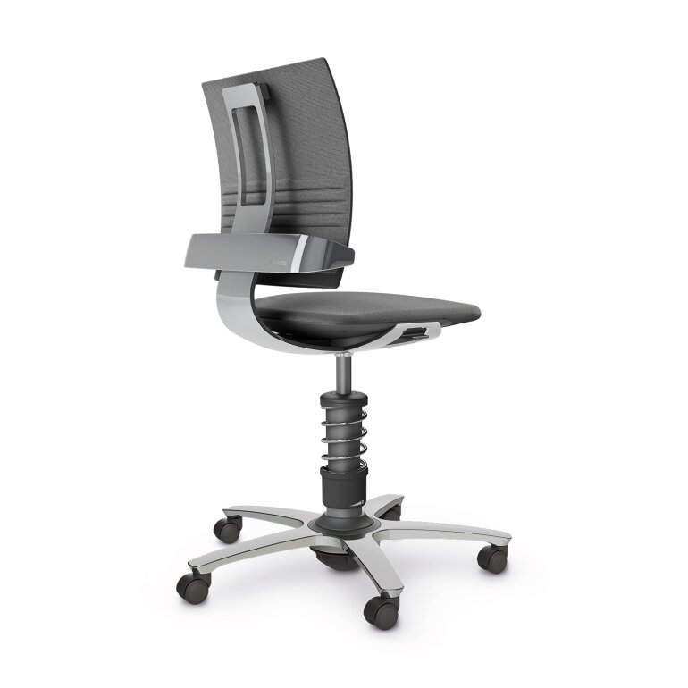 Aeris 3Dee | Feder Standard 50 -120 kg | Cura: Grau meliert | Gestellfarbe: hochglanz poliert
