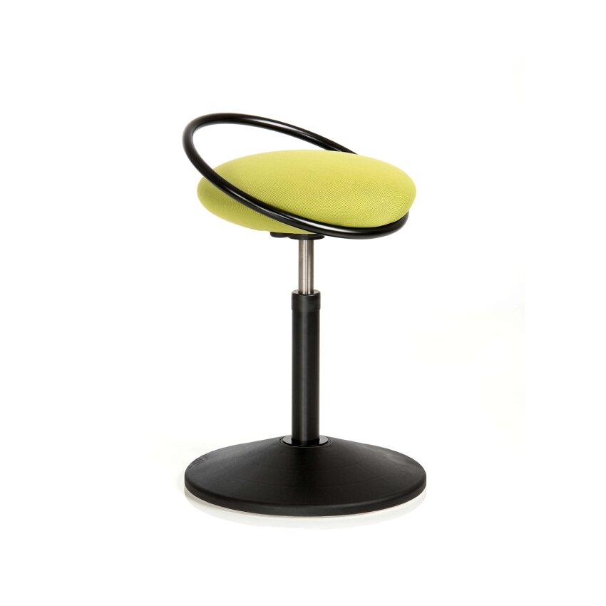 Rovo Solo 3800 Sitzhocker | Gestellfarbe: Schwarz | Tragering | 3D Gestrick: Kiwi