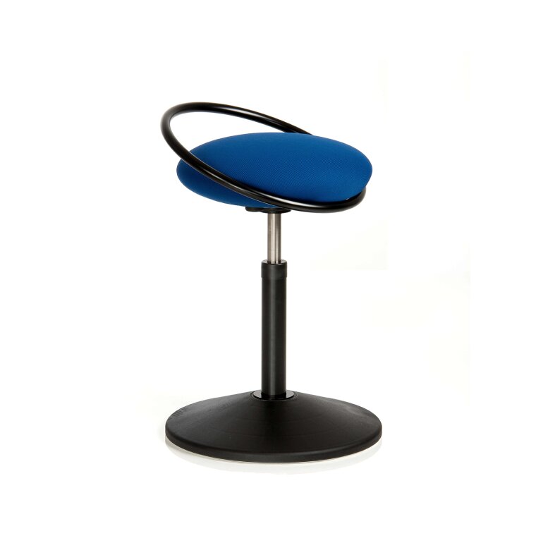 Rovo Solo 3800 Sitzhocker | Gestellfarbe: Schwarz | Tragering | 3D Gestrick: Blau