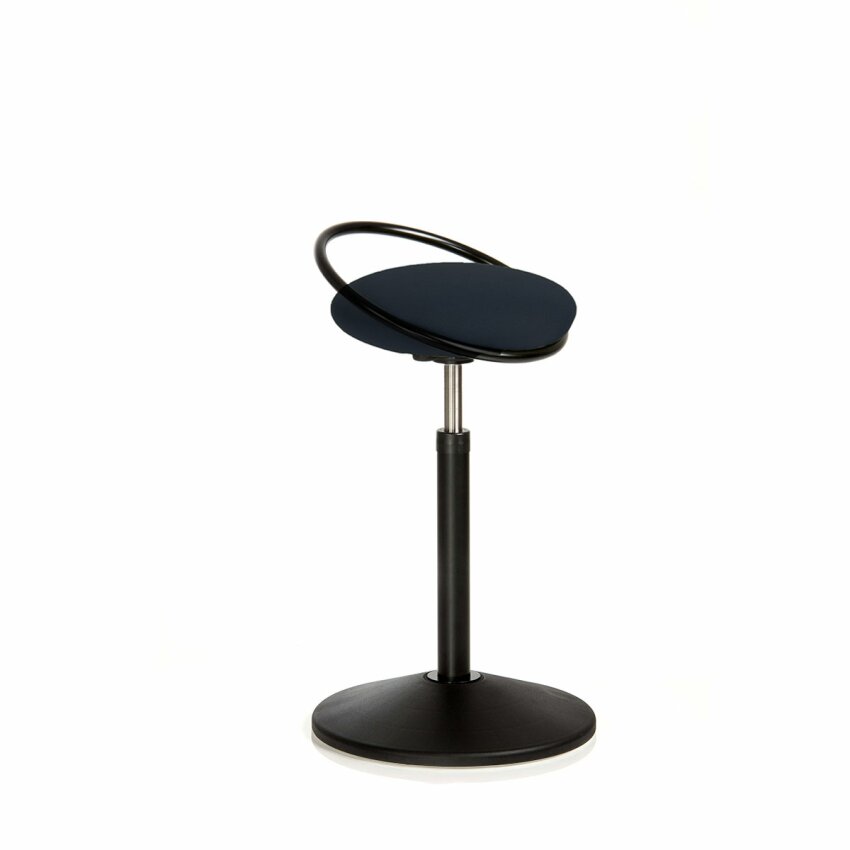 Rovo Solo 3810 Stehhocker | Gestellfarbe: Schwarz | Tragering | 3D Gestrick: Anthrazit