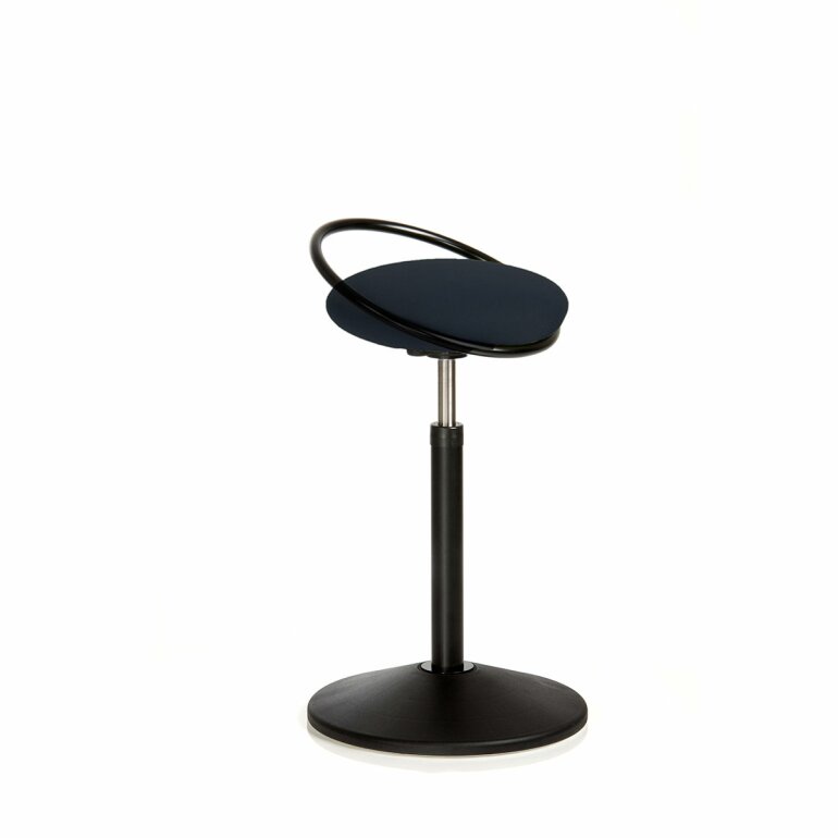 Rovo Solo 3810 Stehhocker | Gestellfarbe: Schwarz | Tragering | 3D Gestrick: Anthrazit