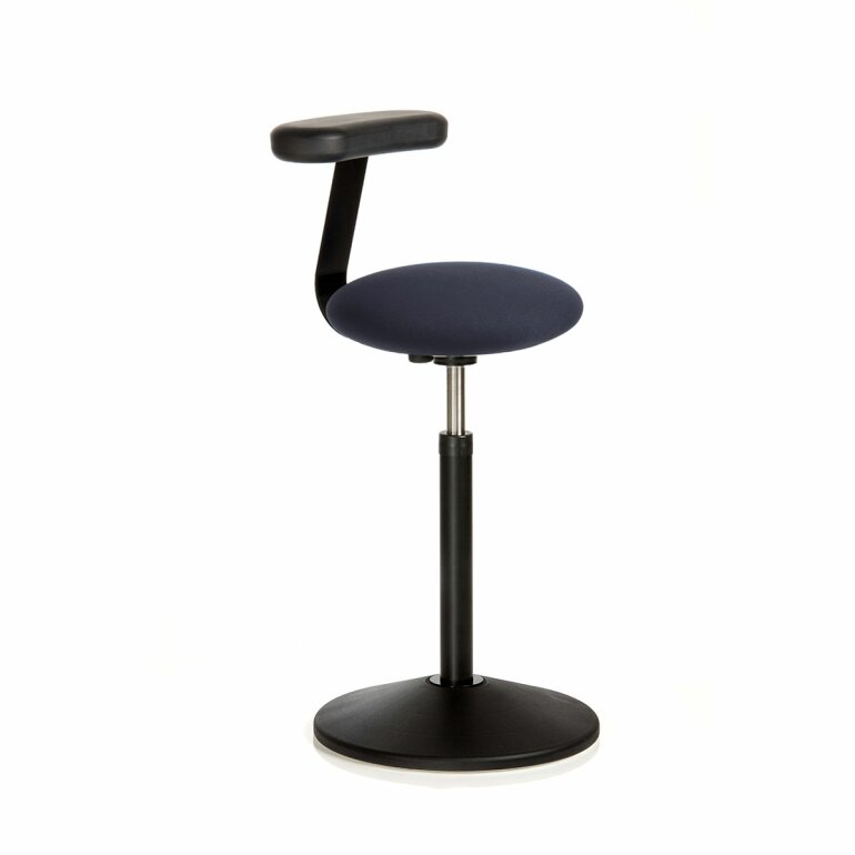 Rovo Solo 3810 Stehhocker | Gestellfarbe: Schwarz | Monopad | 3D Gestrick: Anthrazit