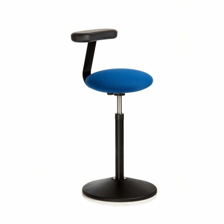 Rovo Solo 3810 Stehhocker | Gestellfarbe: Schwarz | Monopad | 3D Gestrick: Blau