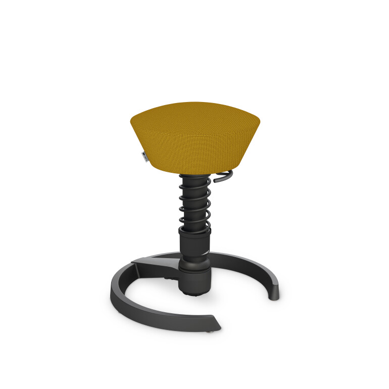 Aeris Swopper mit Gleiter | Feder High | Cura: Gelb meliert | Gestellfarbe: Schwarz