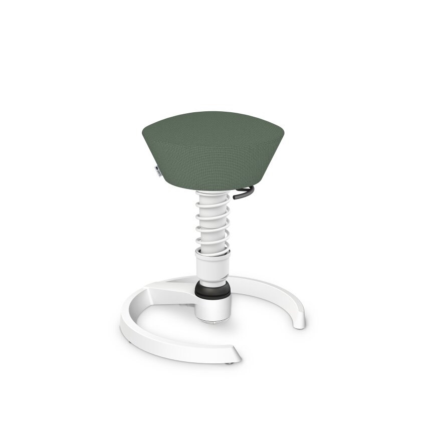 Aeris Swopper mit Gleiter | Feder High | Cura: Blassgrün meliert | Gestellfarbe: Weiß