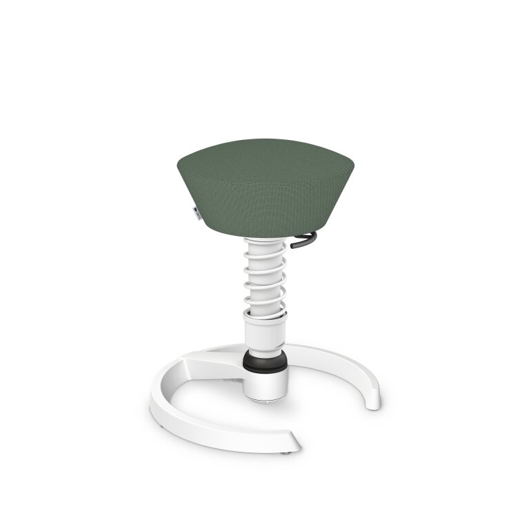 Aeris Swopper mit Gleiter | Feder High | Cura: Blassgrün meliert | Gestellfarbe: Weiß