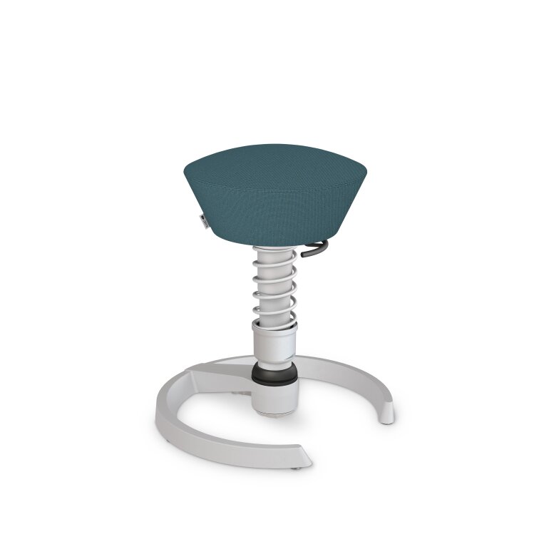 Aeris Swopper mit Gleiter | Feder Low | Cura: Blau meliert | Gestellfarbe: Hellgrau metallic