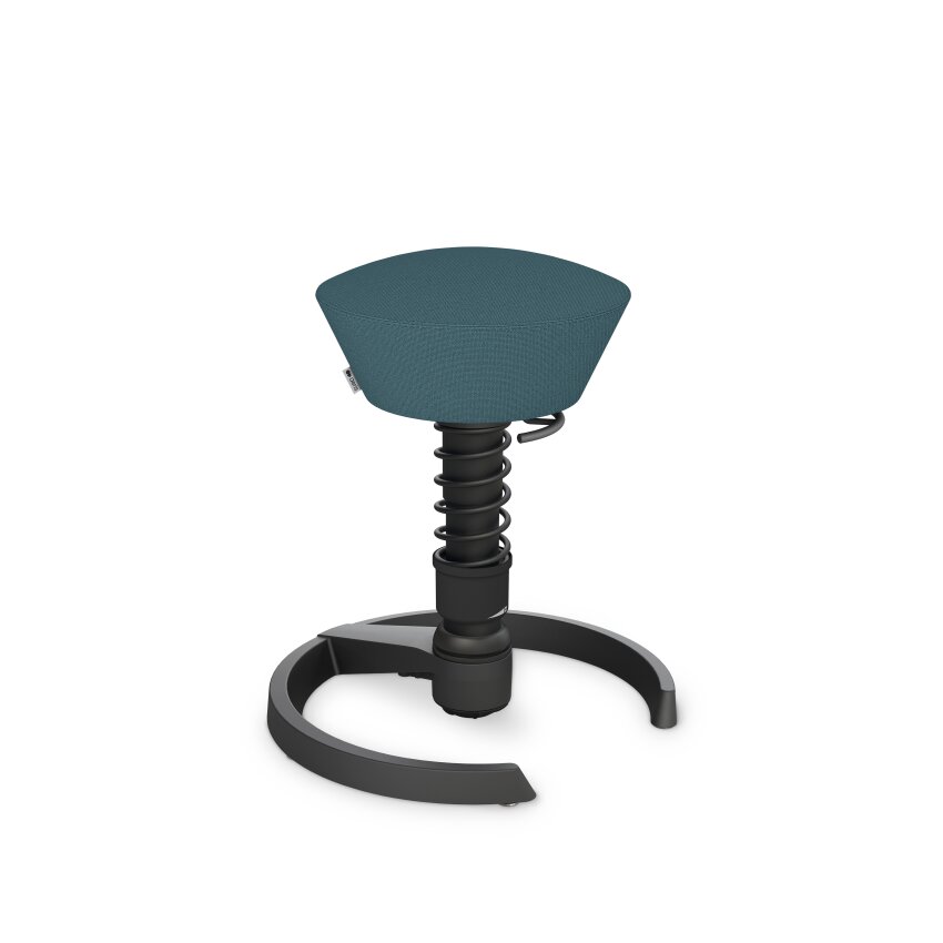 Aeris Swopper mit Gleiter | Feder Standard | Cura: Blau meliert | Gestellfarbe: Schwarz