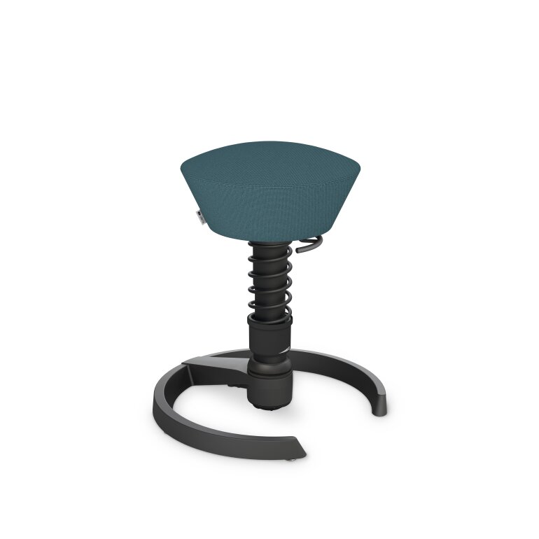 Aeris Swopper mit Gleiter | Feder Standard | Cura: Blau meliert | Gestellfarbe: Schwarz