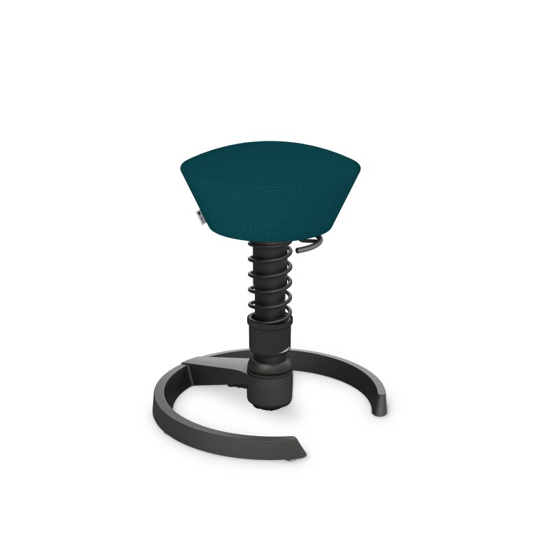 Aeris Swopper mit Gleiter | Feder Standard | Cura: Petrolblau meliert | Gestellfarbe: Schwarz