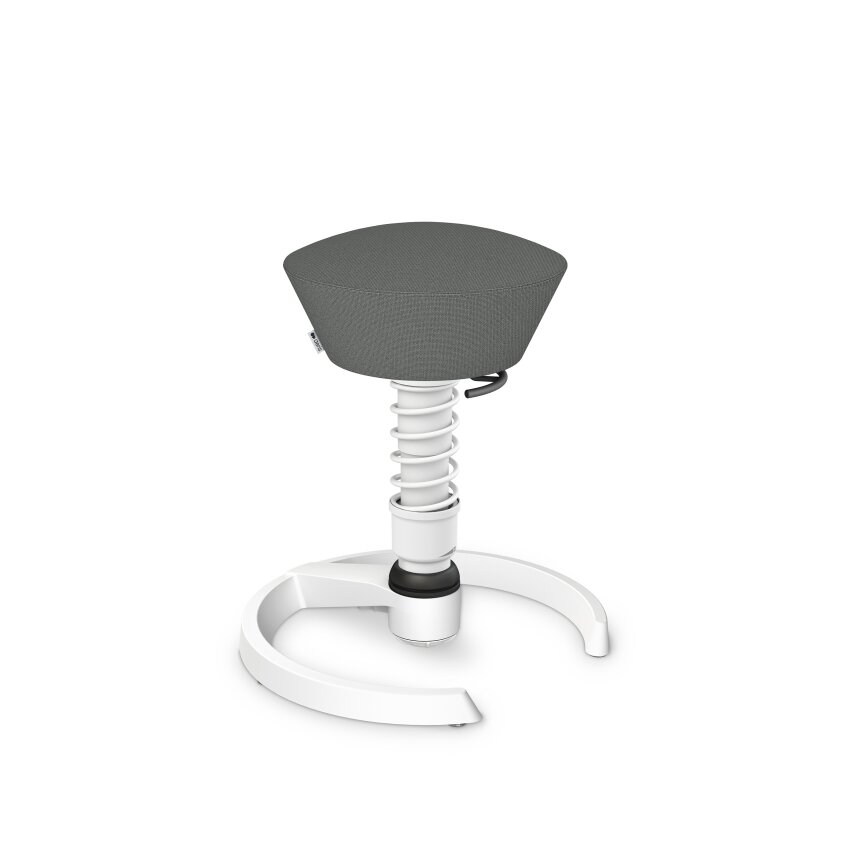 Aeris Swopper mit Gleiter | Feder Standard | Cura: Grau meliert | Gestellfarbe: Weiß