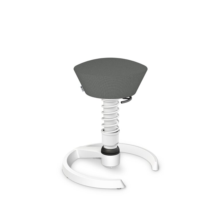 Aeris Swopper mit Gleiter | Feder Standard | Cura: Grau meliert | Gestellfarbe: Weiß