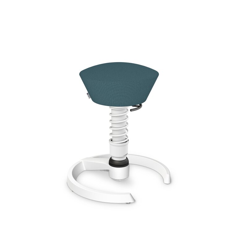 Aeris Swopper mit Gleiter | Feder Standard | Cura: Blau meliert | Gestellfarbe: Weiß