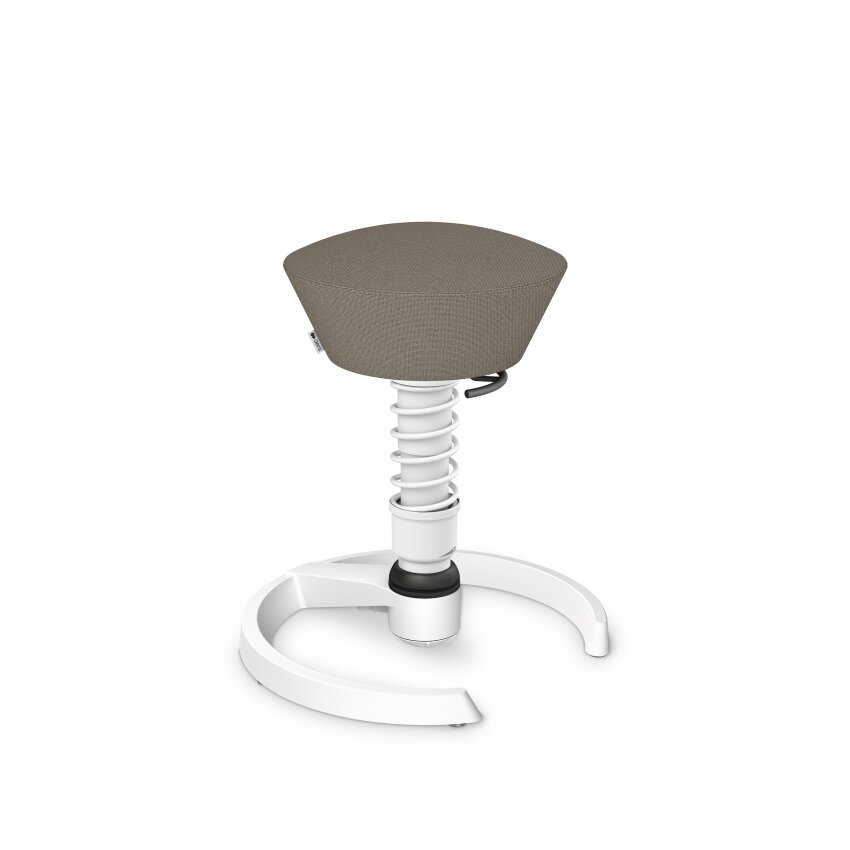 Aeris Swopper mit Gleiter | Feder Standard | Cura: Beige meliert | Gestellfarbe: Weiß
