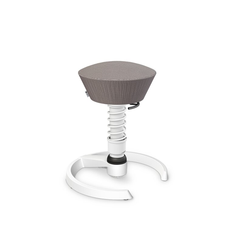 Aeris Swopper mit Gleiter Limitierte Ed. | Feder Standard 60-120kg | Pepita: Gemustert Hellgrau | Gestellfarbe: Weiß
