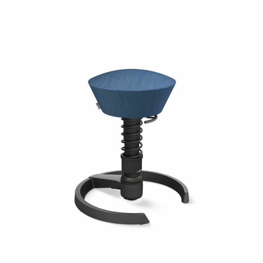 Aeris Swopper mit Gleiter | Feder Standard | Wollmischung meliert: Blau | Gestellfarbe: Schwarz