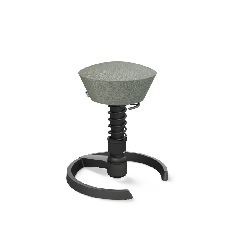 Aeris Swopper mit Gleiter | Feder Standard | Wollmischung meliert: Grau | Gestellfarbe: Schwarz