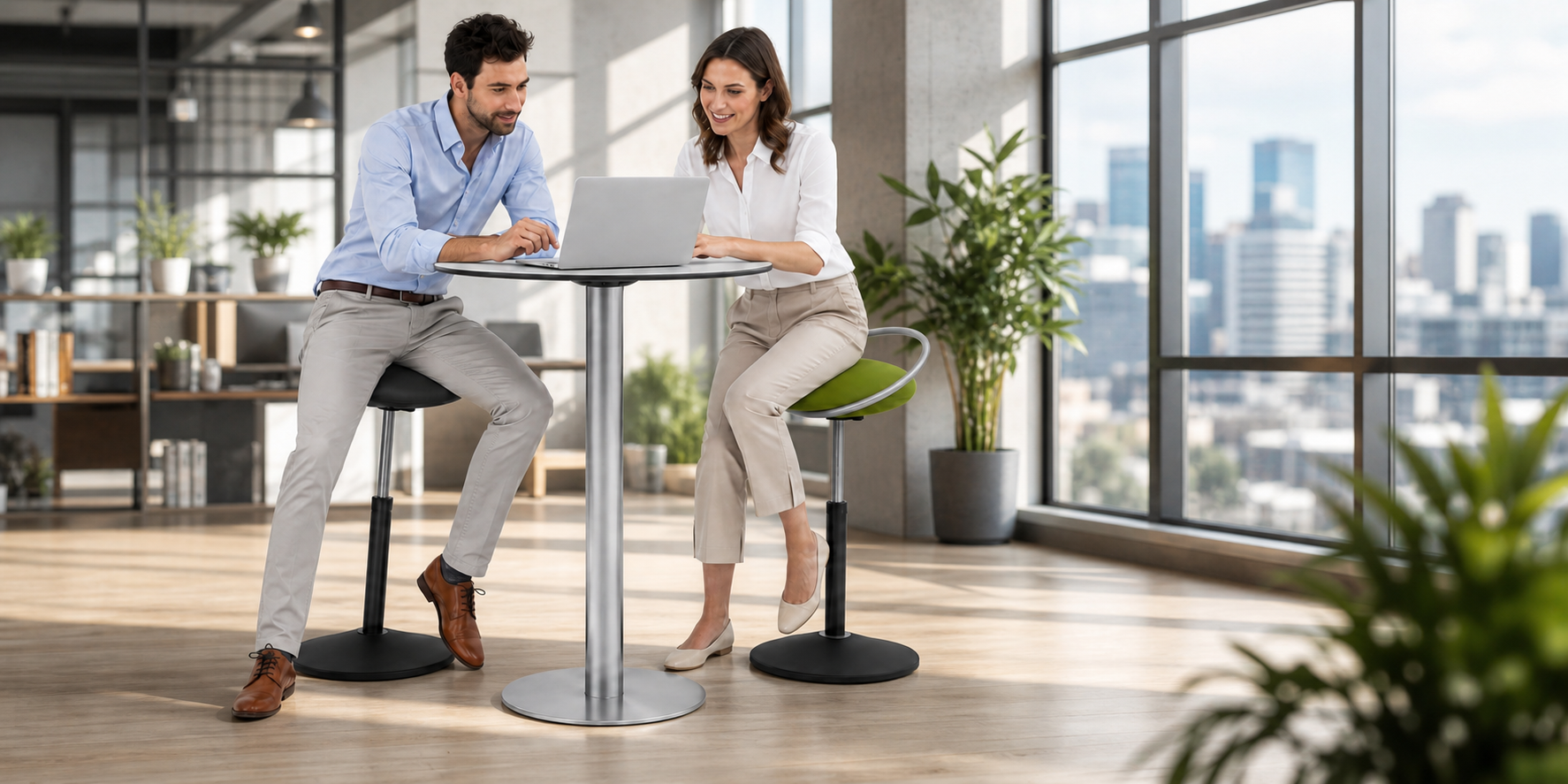 Rovo Solo Hocker am Arbeitsplatz